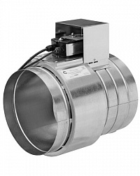 Клапан круглый КВП-180-НЗ-D-ВЕ нормально закрытый, огнестойкостью EI 180 (180 мин)